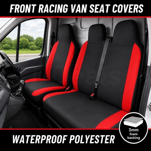 Van seat covers black - seat, red